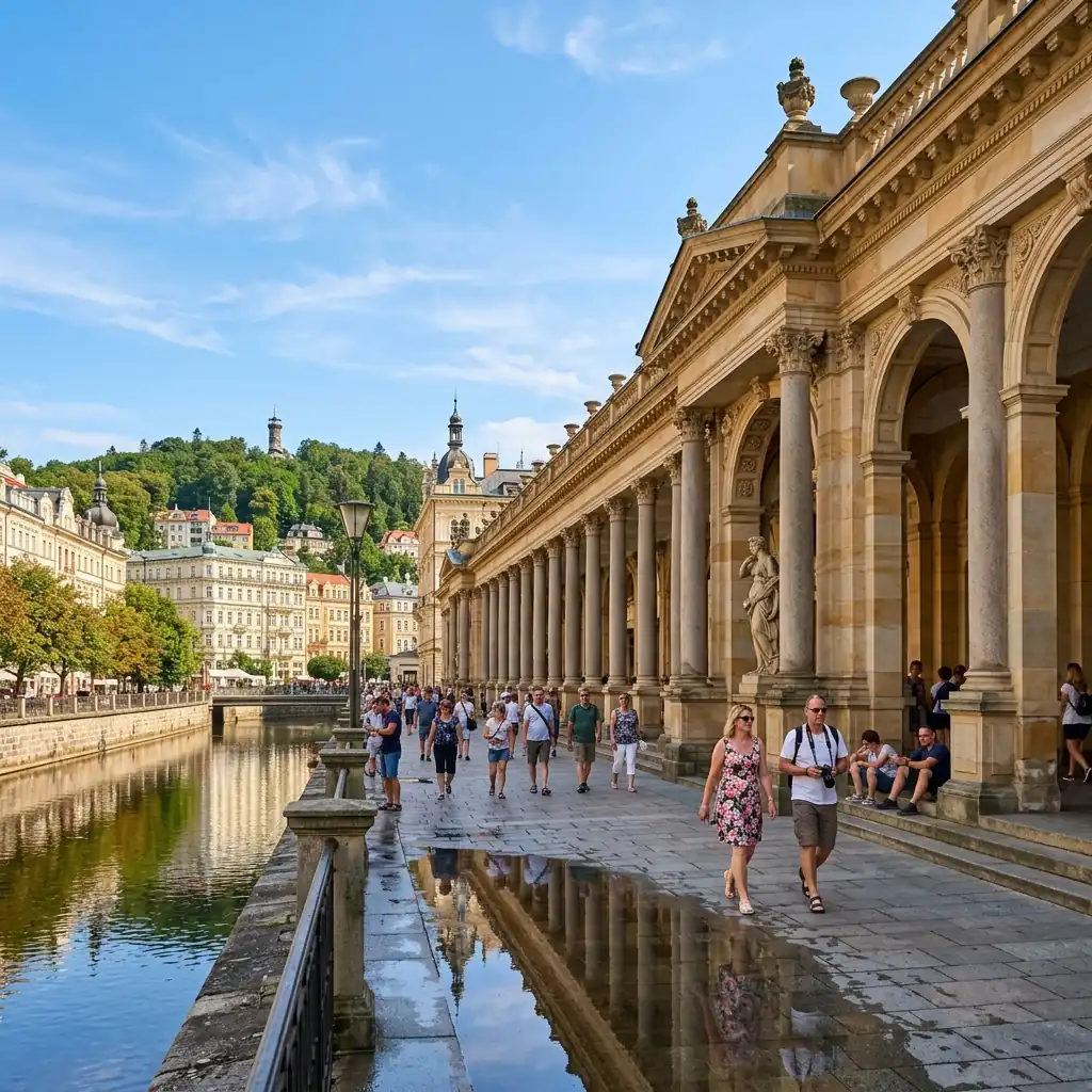 Karlovy Vary: Lázeňské kolonády a léčivé prameny